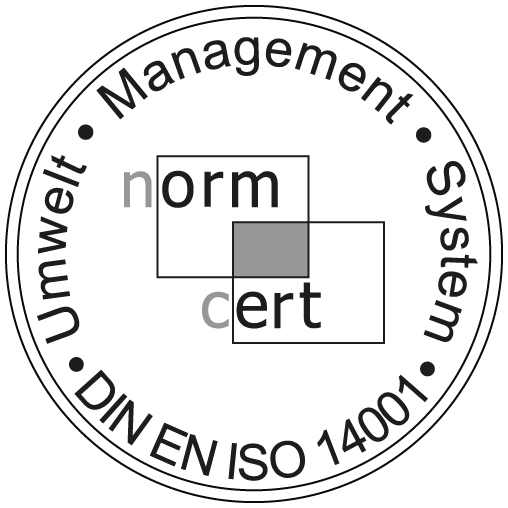 Siegel DIN EN ISO 14001 – Umweltmanagementsystem